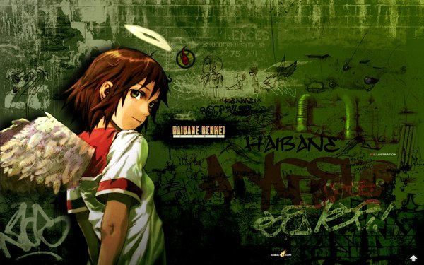 Anime picture 1920x1200 with haibane renmei rakka (haibane) highres wide image girl