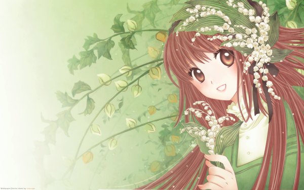 Anime picture 1920x1200 with kobato hanato kobato long hair highres brown hair wide image brown eyes