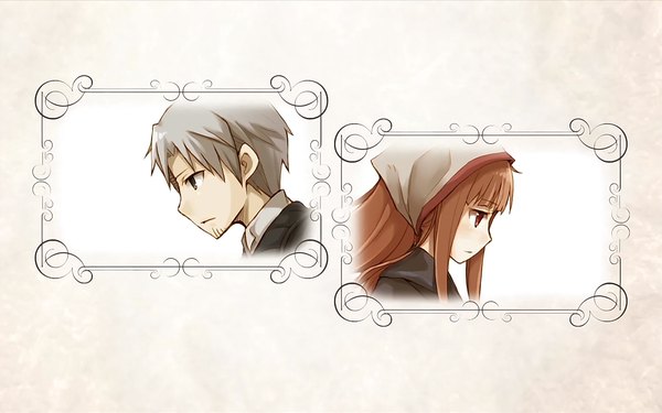 Anime picture 1680x1050 with spice and wolf horo craft lawrence wide image