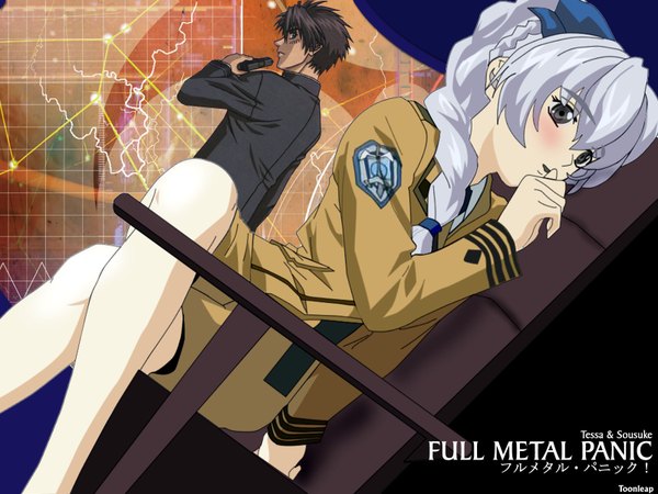 Anime picture 1600x1200 with full metal panic! gonzo teletha testarossa sagara sousuke tagme