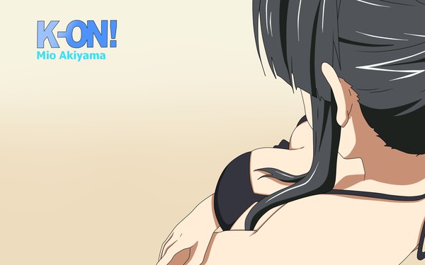 Anime picture 1920x1200 with k-on! kyoto animation akiyama mio highres light erotic wide image vector swimsuit bikini black bikini