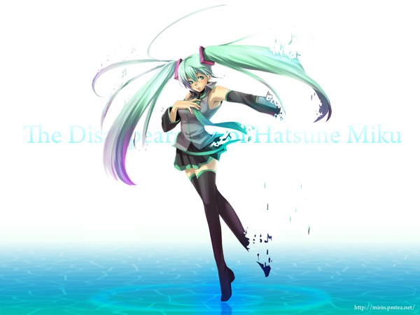 Anime picture 1600x1200 with vocaloid hatsune miku girl thighhighs tagme