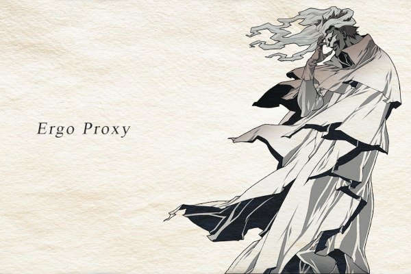 Anime picture 1200x800 with ergo proxy vincent law single long hair profile monochrome boy gloves cloak mask