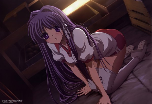 Anime picture 2400x1649 with clannad key (studio) fujibayashi kyou highres tagme