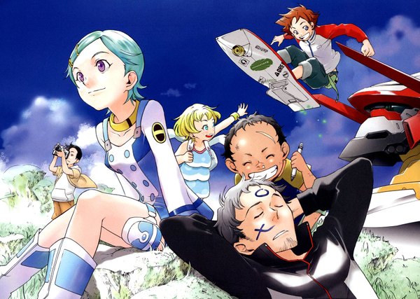 Anime picture 1683x1200 with eureka seven studio bones eureka renton thurston holland novak maurice maeter