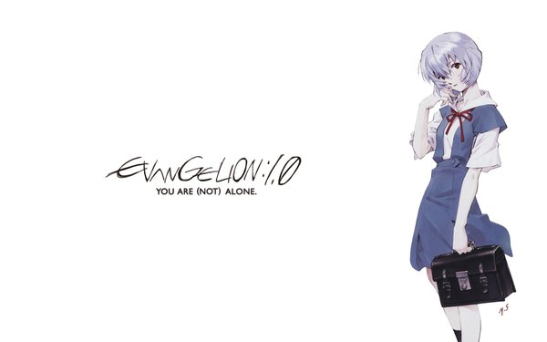 Anime picture 1920x1200 with neon genesis evangelion gainax ayanami rei highres wide image white background