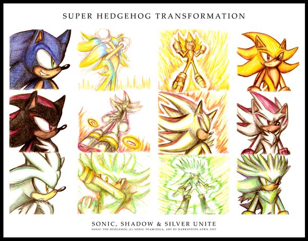 Anime picture 1812x1419 with sonic (series) sonic the hedgehog shadow the hedgehog highres open mouth red eyes green eyes animal ears yellow eyes eyes closed smirk gloves animal white gloves ring furry