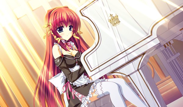 Anime picture 1536x900 with cure mate club (game) blue eyes wide image game cg red hair girl