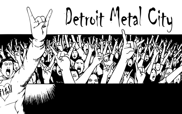 Anime picture 2238x1399 with detroit metal city krauser ii negishi soichi highres wide image copyright name monochrome