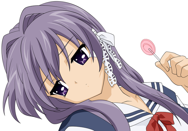 Anime picture 3162x2202 with clannad key (studio) fujibayashi kyou highres transparent background vector tagme
