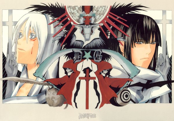 Anime picture 2580x1796 with d.gray-man allen walker kanda yuu millennium earl highres