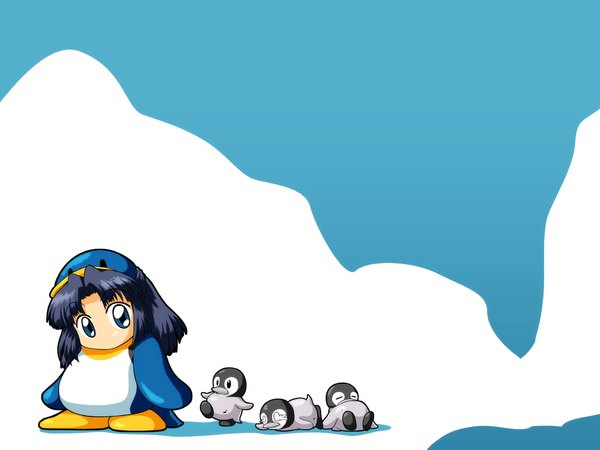 イラスト 1024x768 と 涼宮ハルヒの憂鬱 京都アニメーション linux 女の子 penguin tagme