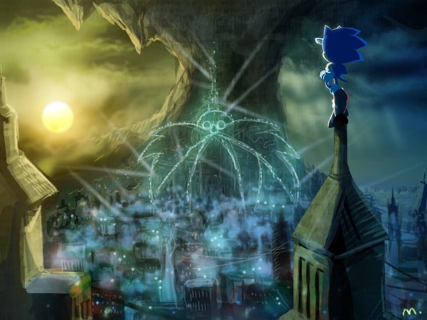 Anime picture 1200x900 with sonic (series) sonic the hedgehog dr. eggman city cityscape eggman city