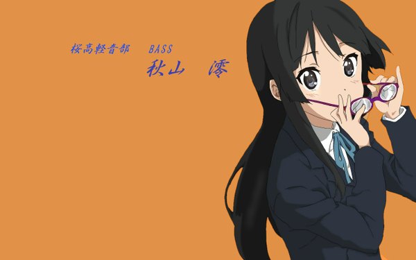 Anime picture 1280x800 with k-on! kyoto animation akiyama mio wide image wallpaper