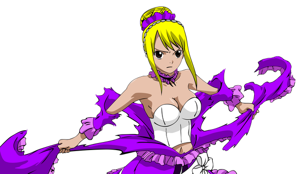 Anime picture 2750x1600 with fairy tail lucy heartfilia ice-do (artist) single long hair highres blonde hair wide image bare shoulders brown eyes torn clothes transparent background girl navel
