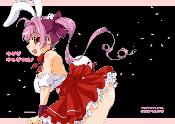 Anime picture 1126x800 with di gi charat madhouse usada hikaru rabi en rose light erotic dice tagme