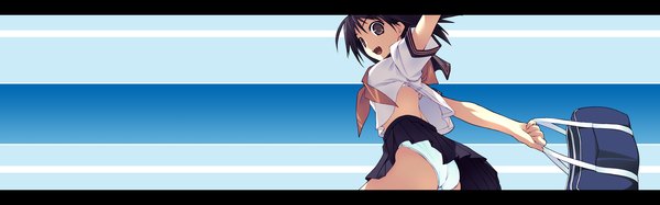 Аниме картинка 3840x1200 с murakami suigun высокое разрешение лёгкая эротика широкое изображение нижнее бельё трусики