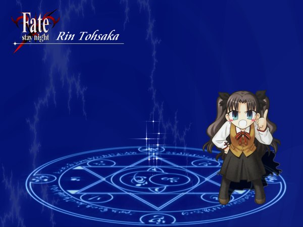 Anime picture 1600x1200 with fate (series) fate/stay night studio deen type-moon toosaka rin