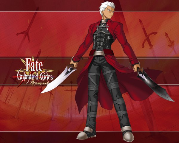 Anime picture 1280x1024 with fate (series) fate/stay night fate/unlimited codes studio deen type-moon archer (fate) boy