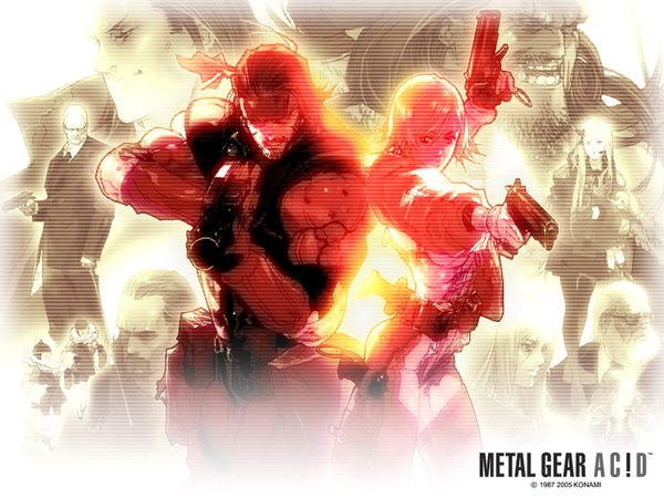 Anime picture 1600x1200 with metal gear konami solid snake gun tagme