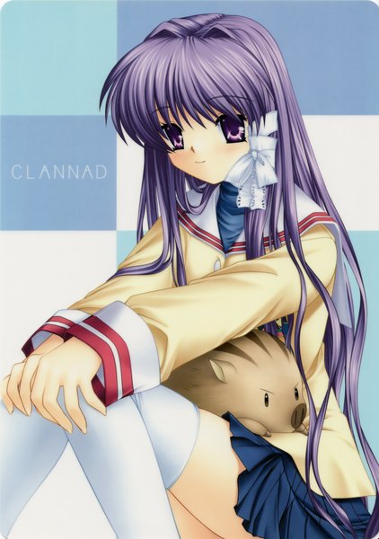 Anime picture 2136x3039 with clannad key (studio) fujibayashi kyou tall image highres serafuku