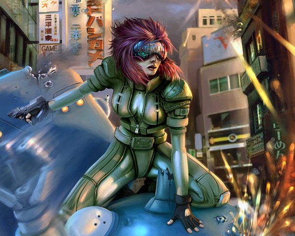 Anime picture 1280x1024 with ghost in the shell production i.g kusanagi motoko tachikoma tagme