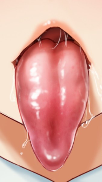 Аниме картинка 640x1136 с простой научный рейлган j.c. staff shokuhou misaki kabeu mariko один (одна) высокое изображение открытый рот губы крупный план лицо слюни длинный язык девушка одежда