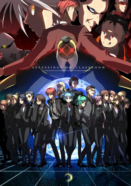 Anime picture 1225x1732 with ansatsu kyoushitsu shiota nagisa akabane karma kayano kaede koro-sensei irina jelavic isogai yuuma maehara hiroto okuda manami sugino tomohito kataoka megu nakamura rio kurahashi hinano karasuma tadaomi terasaka ryouma hayami rinka kanzaki yukiko jiritsu shikou kotei houdai okano hinata (assassination classroom) chiba ryuunosuke