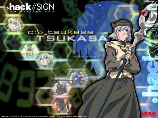 Anime picture 1024x768 with .hack// .hack//sign tsukasa tagme