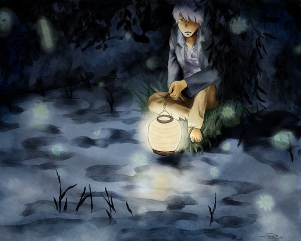 Anime picture 1280x1024 with mushishi ginko urushibara yuki tagme