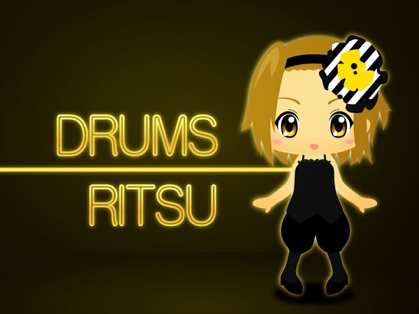 Anime picture 1024x768 with k-on! kyoto animation tainaka ritsu chibi don't say "lazy" tagme