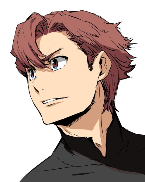 Anime picture 3040x3824 with baccano! claire stanfield enami katsumi single tall image fringe highres short hair brown hair brown eyes looking away absurdres parted lips portrait boy