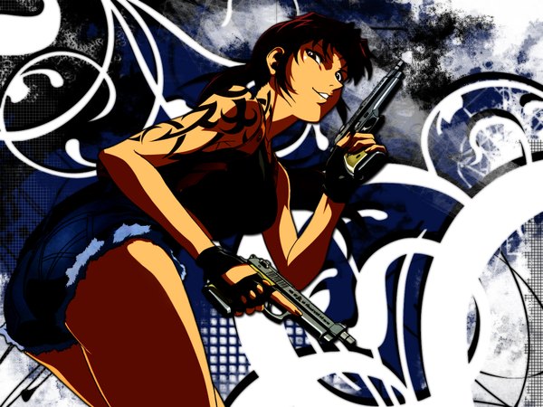 Anime picture 1600x1200 with black lagoon madhouse revy (black lagoon) gun tagme