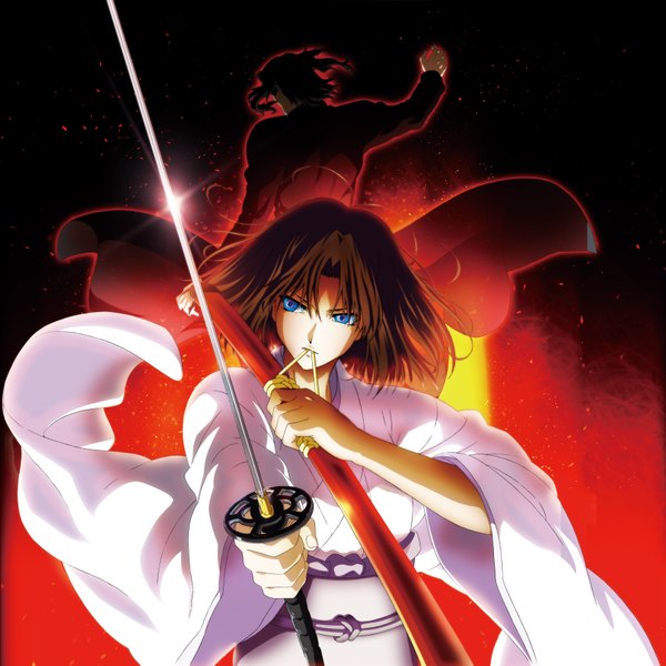 Anime picture 3500x3500 with kara no kyoukai type-moon ryougi shiki araya souren highres sword katana