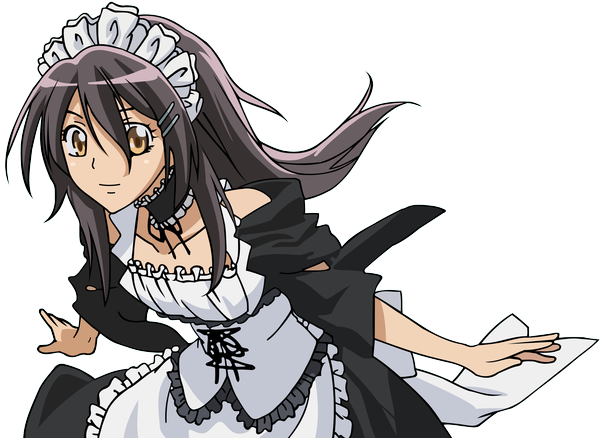 Anime picture 3744x2737 with kaichou wa maid-sama! ayuzawa misaki long hair highres absurdres maid transparent background vector girl