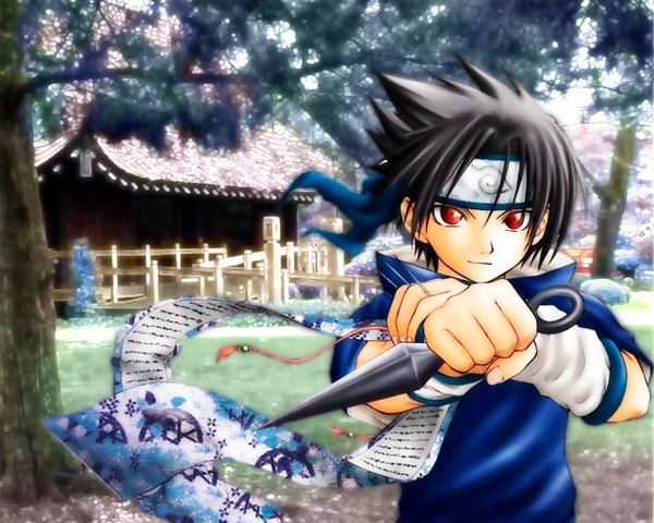 Anime picture 1280x1024 with naruto studio pierrot naruto (series) uchiha sasuke sharingan tagme