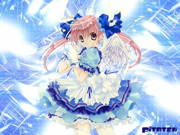 Anime picture 1024x768 with pita ten misha (pita ten) koge donbo goth-loli wings tagme