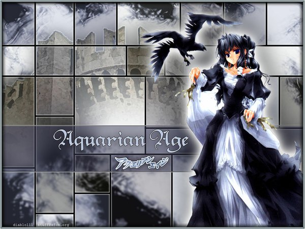 Anime picture 1024x768 with aquarian age goto nao third-party edit animal bird (birds) tagme