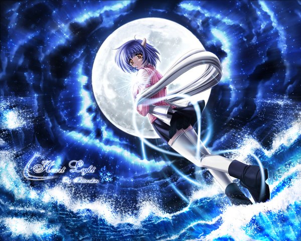 Anime picture 1280x1024 with snow (game) studio mebius kitazato shigure blue background tagme
