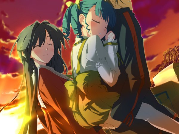 Anime picture 1600x1200 with happy margaret kitanoji nozomi kokonoka game cg