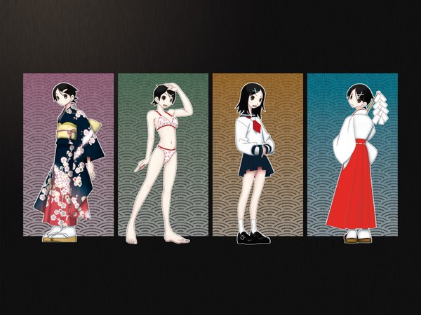 Anime picture 1600x1200 with sayonara zetsubou sensei shaft (studio) fuura kafuka light erotic tagme