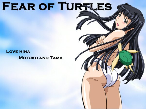 Anime picture 1600x1200 with love hina aoyama motoko light erotic girl turtle