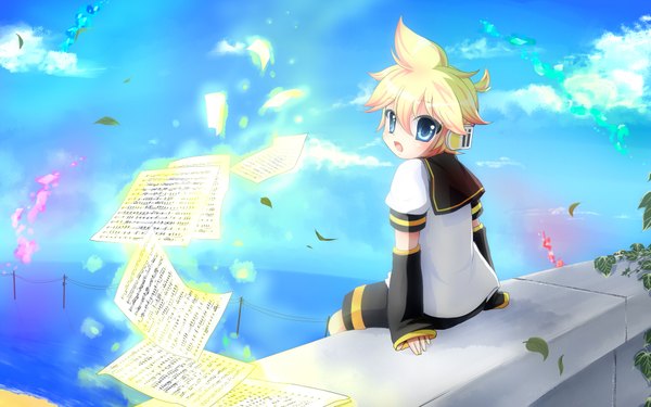 Anime picture 1920x1200 with vocaloid kagamine len highres wide image