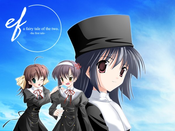 Anime picture 1280x960 with ef ef a tale of memories ef a fairy tale of the two shaft (studio) shindou kei amamiya yuuko ef the first tale