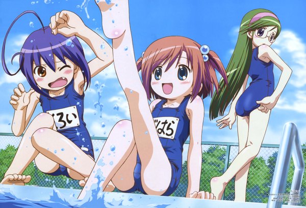 Anime picture 5890x4000 with moetan nijihara ink highres light erotic girl swimsuit one-piece swimsuit school swimsuit