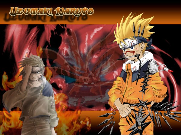 Anime picture 1280x960 with naruto studio pierrot naruto (series) uzumaki naruto facial mark whisker markings jinchuriki tagme