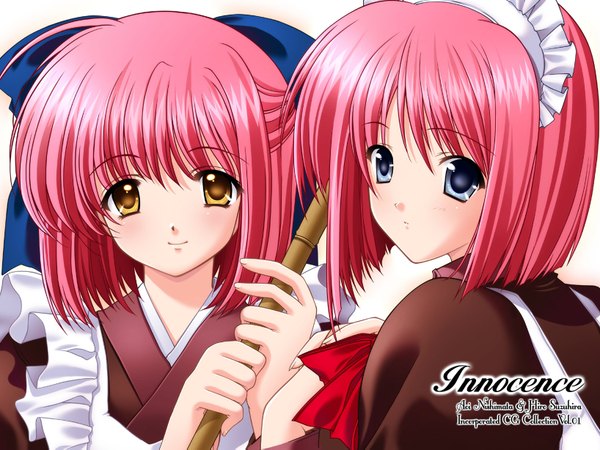 Anime picture 1636x1227 with shingetsutan tsukihime type-moon kohaku (tsukihime) hisui (tsukihime) suzuhira hiro nishimata aoi maid wa maid