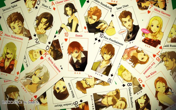 Anime picture 1440x900 with baccano! chane laforet firo prochainezo claire stanfield miria harvent isaac dian jacuzzi splot nice holystone ennis czeslaw meyer maiza avaro luck gandor eve genoard szilard quates berga gandor keith gandor wide image signed