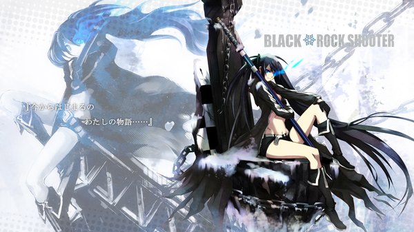 Anime picture 1920x1080 with black rock shooter highres wide image sword