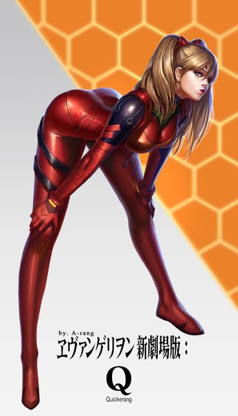 Anime picture 1920x3342 with neon genesis evangelion rebuild of evangelion evangelion: 3.0 you can (not) redo gainax soryu asuka langley shikinami asuka langley taekwon kim single long hair tall image looking at viewer fringe highres blue eyes light erotic hair between eyes brown hair standing twintails signed